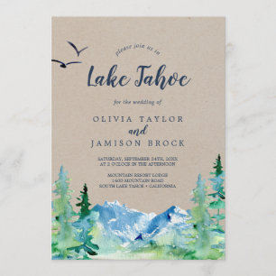 Kraft Lake Tahoe Mountain Destination Wedding Kaart