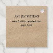 Kraft Laurel handgemaakt met liefdesgeschenk label (Achterkant)