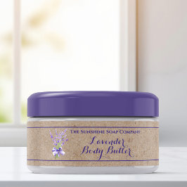 Kraft Lavendel Body Butter potlabel 1 x 7.25 Adreslabel Wikkel