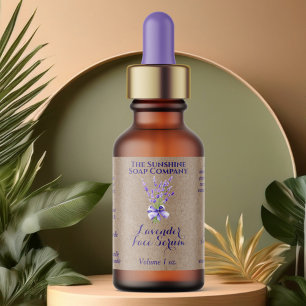 Kraft Lavendel Druppelflesje etiket 2.375 x 1.25