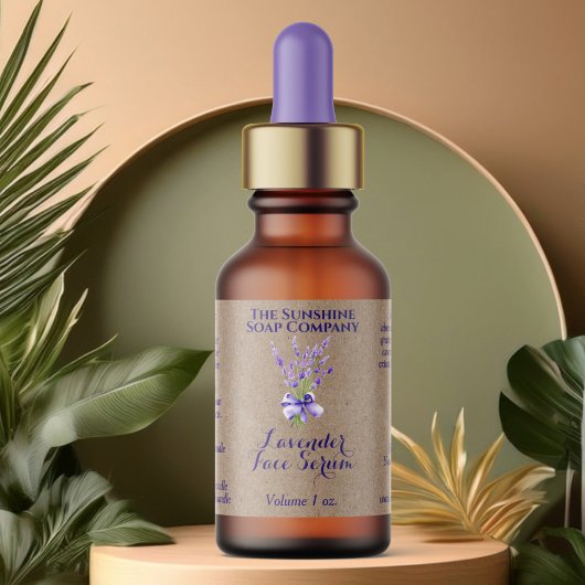 Kraft Lavendel Druppelflesje etiket 2.375 x 1.25