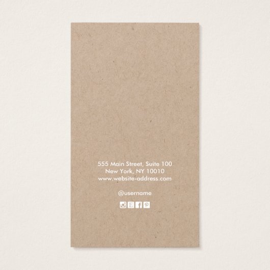 Kraft Leaf Branch die Display Kaart verdient (Achterkant)