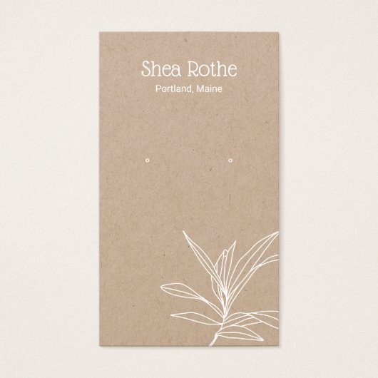 Kraft Leaf Branch die Display Kaart verdient (Voorkant)