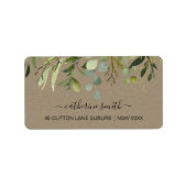 KRAFT LEAFY GREEN FOLIAGE WATERVERF ADRES ETIKET (Voorkant)