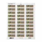KRAFT LEAFY GREEN GOLD FOLIAGE WATERVERF ADRES ETIKET (Full Sheet)