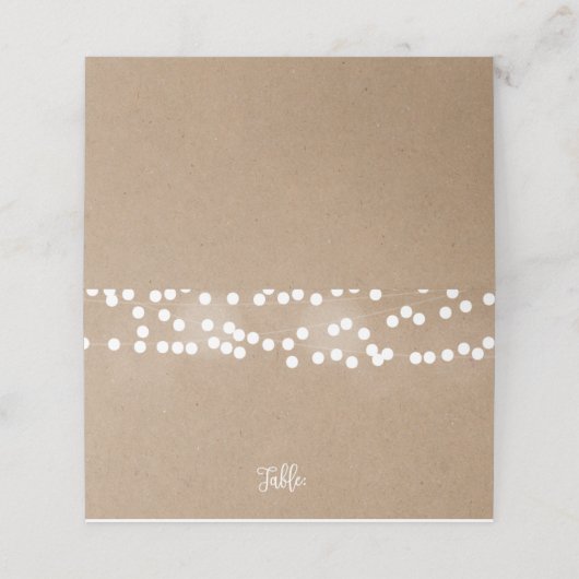 Kraft Lights Trouwplaats Kaarten Plaatskaartje (Buitenkant ongevouwen)