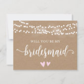 Kraft Lights zal je mijn Bridesmaid zijn Kaart (Voorkant)