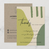 KRAFT LIME GREEN ABSTRACT BEDRIJF LOGO BEDANKKAART (Voorkant / Achterkant)