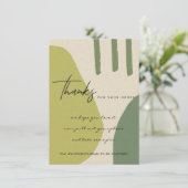 KRAFT LIME GREEN ABSTRACT BEDRIJF LOGO BEDANKKAART (Staand voorkant)