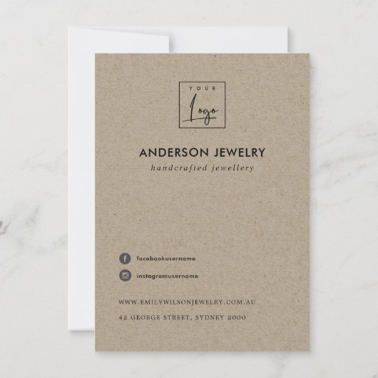 KRAFT LIME GREEN ABSTRACT BEDRIJF LOGO BEDANKKAART (Achterkant)