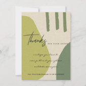 KRAFT LIME GREEN ABSTRACT BEDRIJF LOGO BEDANKKAART (Voorkant)