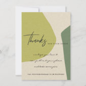 KRAFT LIME GREEN ABSTRACT BEDRIJF LOGO BEDANKKAART (Voorkant)