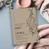 KRAFT LINE DIE FLORAAL MAAKTE, HEBBEN WE DE KNOT I BEDANKKAART