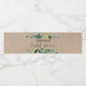 Kraft Loof Bruiloftsfeest Waterfles Etiket (Enkel label)