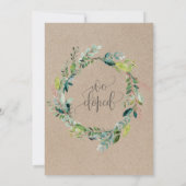 Kraft Loofwerk We Zijn Gevlucht Ontvangst Bruiloft Kaart (Achterkant)