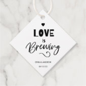 Kraft Love is Brewing Wedding Favor Labels (Voorkant)