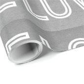 Kraft Love Wrapping Paper, Grey Cadeaupapier (Rol Hoek)
