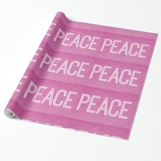 Kraft Love Wrapping Paper, roze Cadeaupapier (Uitgerold)