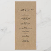 Kraft Menu for Wedding of other Special Occasion (Voorkant)