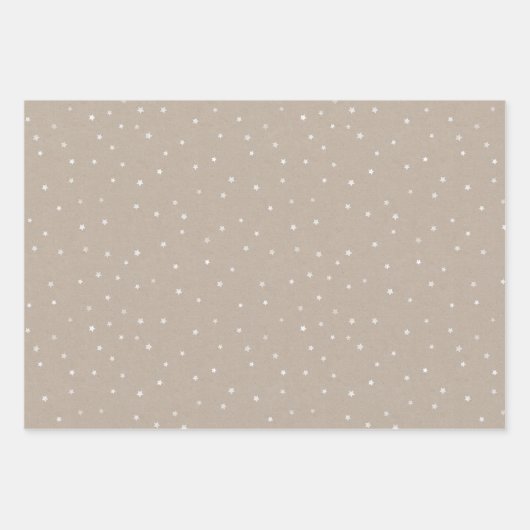 Kraft Merry kerstscript en Snowflakes set Inpakpapier Vel (Voorkant 3)