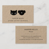 Kraft met het bijtende symbool voor katten en hond visitekaartje (Voorkant / Achterkant)