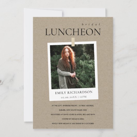 KRAFT MINIMALE AANPASSING BRUIDSLUNCH UITNODIGING (Voorkant)