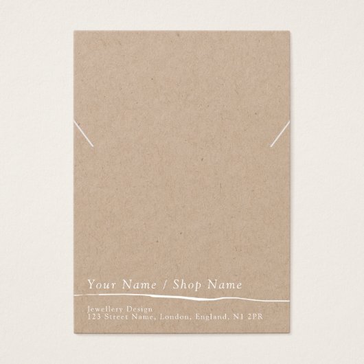 Kraft minimale ketting of armband display kaart (Voorkant)