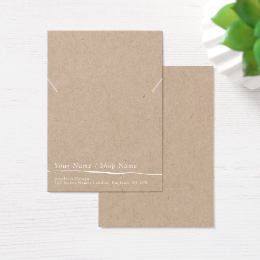 Kraft minimale ketting of armband display kaart (Bureau)