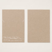 Kraft minimale ketting of armband display kaart (Voorkant /achterkant)