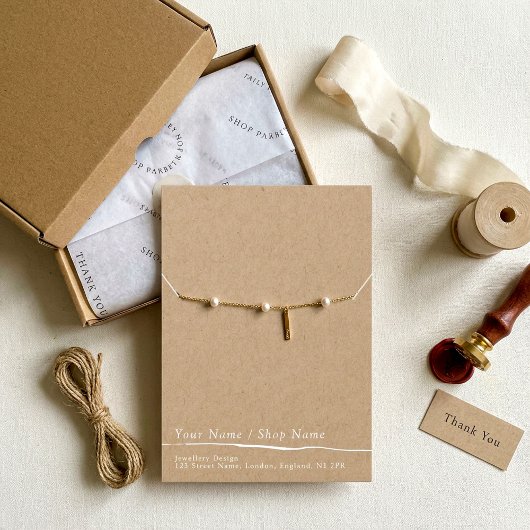 Kraft minimale ketting of armband display kaart