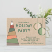 Kraft minimalistische ornamenten leuk vakantie fee kaart (Staand voorkant)