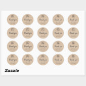 Kraft minimalistische script aangepaste logo bedan ronde sticker (Vel)