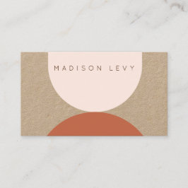 Kraft Modern Abstract Artisan Business Afsprakenkaartje