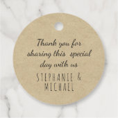 Kraft Modern Beach Eenvoudig Oerwoud Leaf Bruiloft Bedankjes Labels (Achterkant)