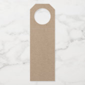 Kraft Modern Brush Script Merry kerst Green Flessenhanger (Achterkant)