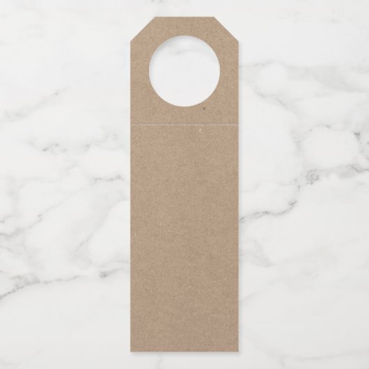 Kraft Modern Brush Script Merry kerst Green Flessenhanger (Achterkant)