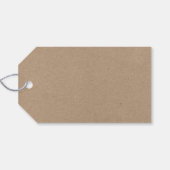 Kraft Modern Brush Script Santa Kerstmis Green Cadeaulabel (Achterkant Horizontaal)