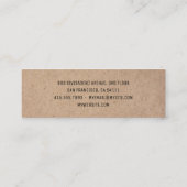 Kraft Modern Coffee Shop Black Professional Mini Visitekaartje (Achterkant)