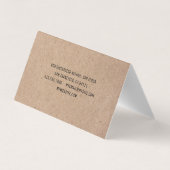 Kraft Modern Coffee Shop Black Professional Visitekaartje (Achterkant)