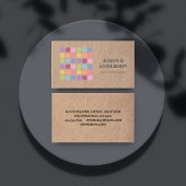 Kraft Modern Colorful Macarons Bakery Professiona Visitekaartje