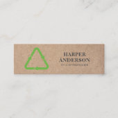 Kraft Modern Green Eco Recyclen Professional Mini Visitekaartje (Voorkant)