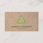 Kraft Modern Green Eco Recyclen Professional Visitekaartje (Voorkant)