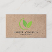 Kraft Modern Minimal Green Eco Professional Visitekaartje (Voorkant)