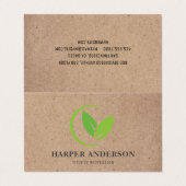 Kraft Modern Minimal Green Eco Professional Visitekaartje (Buitenkant ongevouwen)