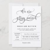 Kraft Modern Rustic we worden getrouwd Kaart (Voorkant)