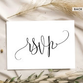 Kraft, modern rustiek, script bruiloft RSVP Kaart