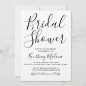 Kraft Modern Script Bridal Shower Kaart (Voorkant)