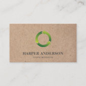 Kraft Modern Simple Green Eco Professional Visitekaartje (Voorkant)