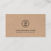 Kraft Modern Simple Minimal Coffee Cup Shop Café Klantenkaartje (Achterkant)