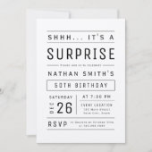 Kraft Modern Simple Typography Surprise Birthday Kaart (Voorkant)